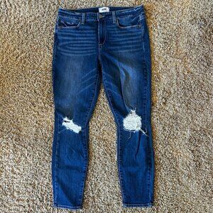 PAIGE Jagna Skinny Destructed Women's Jeans in Size 32 Knee Holes Ankle